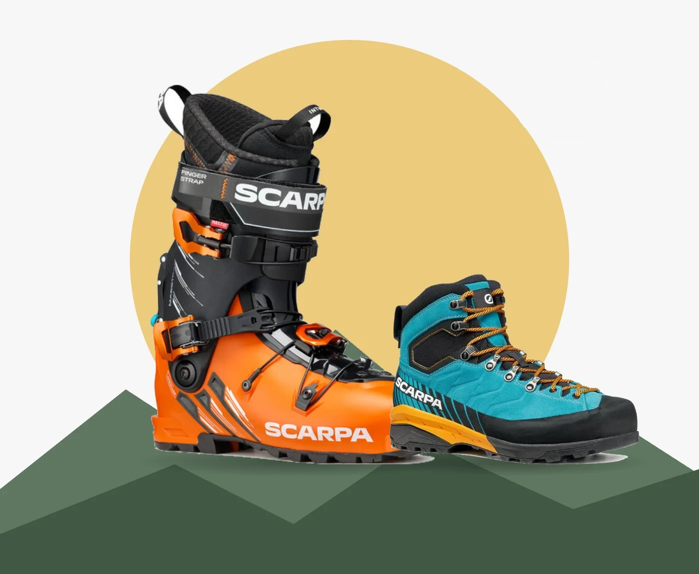 Skialpové lyžiarky Scarpa Maestrale a turistická obuv Scarpa Mescalito